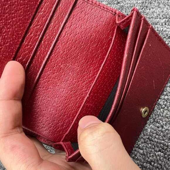 100% Authentic GUCCI Blooms Brown Canvas Wallet - Picture 9 of 12